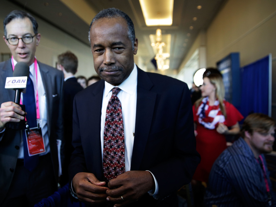 Secretary of Housing and Urban Development Ben Carson, seen here in February, spoke before the House and Senate appropriations committees Wednesday.