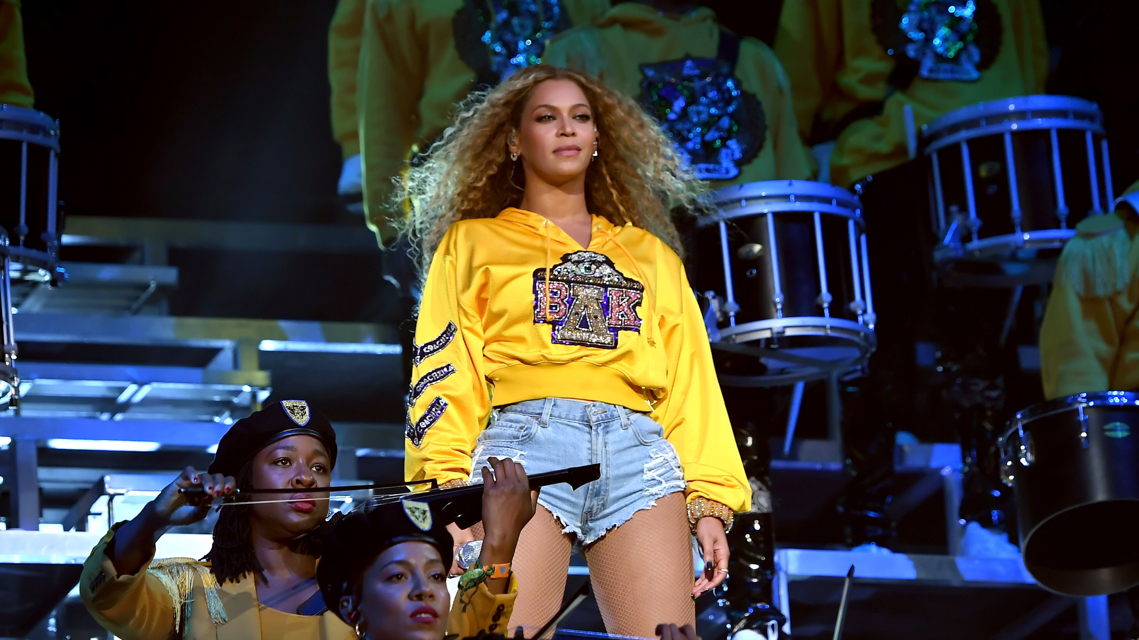 Beyoncé Knowles performs onstage during 2018 Coachella Valley Music And Arts Festival Weekend 1 at the Empire Polo Field on April 14, 2018 in Indio, California. (Getty Images for Coachella)