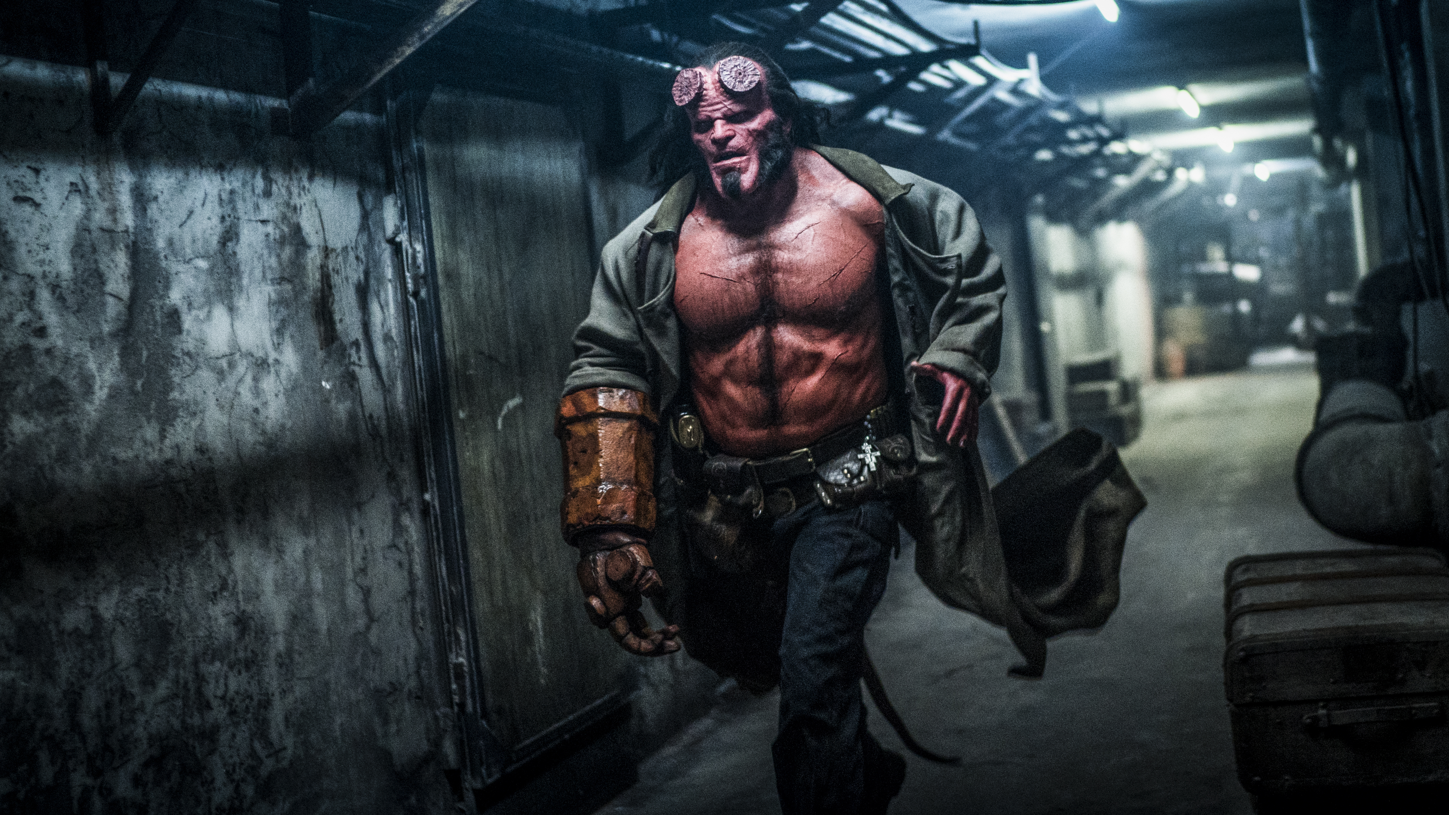 Aw, crap: David Harbour stars in the 2019 reboot of Hellboy. 