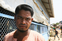 Sodul Amin, 30, is one of tens of thousands of Rohingya refugees who've gotten chickenpox since December. The highly contagious disease spreads easily in the overcrowded refugee camps.