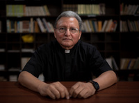 José Alberto "Chepe" Idiáquez, a Catholic priest and rector at a private Jesuit university in Nicaragua, has become an outspoken critic of Nicaraguan President Daniel Ortega.