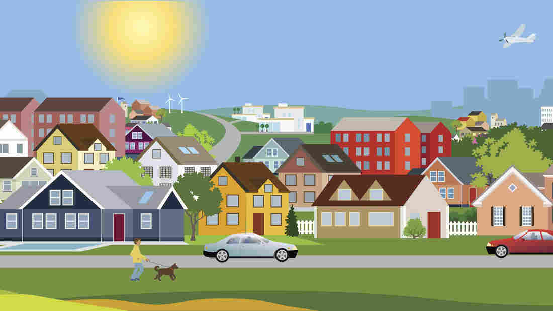 Houses in all sizes and shapes.