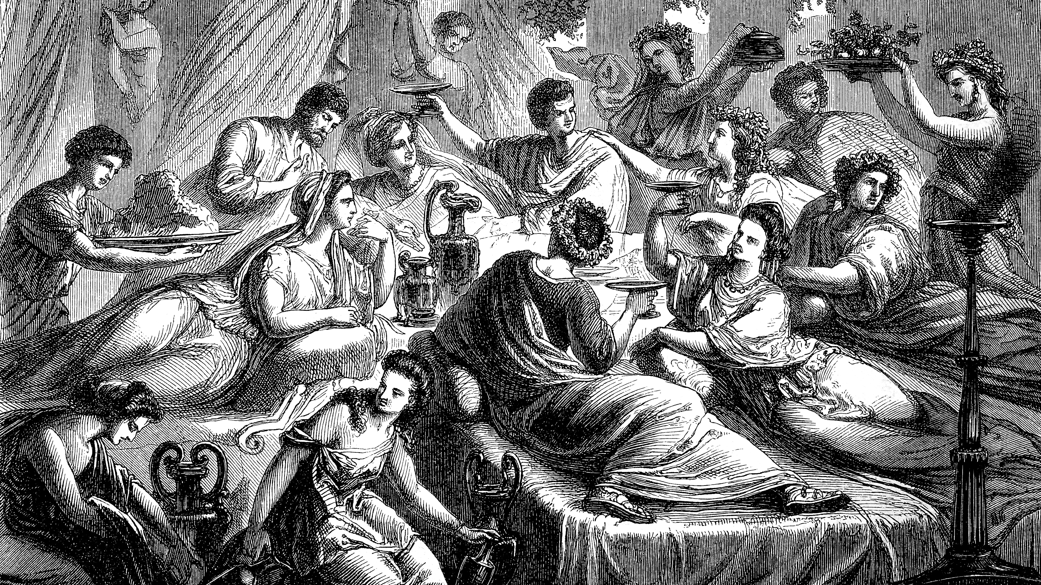 Reclining and Dining (and Drinking) in Ancient Rome