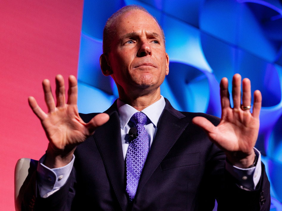 Analysts say Boeing CEO Dennis Muilenburg and the company were slow to take responsibility in the crashes of two 737 Max planes within months of each other. (Anna Moneymaker/Bloomberg via Getty Images)