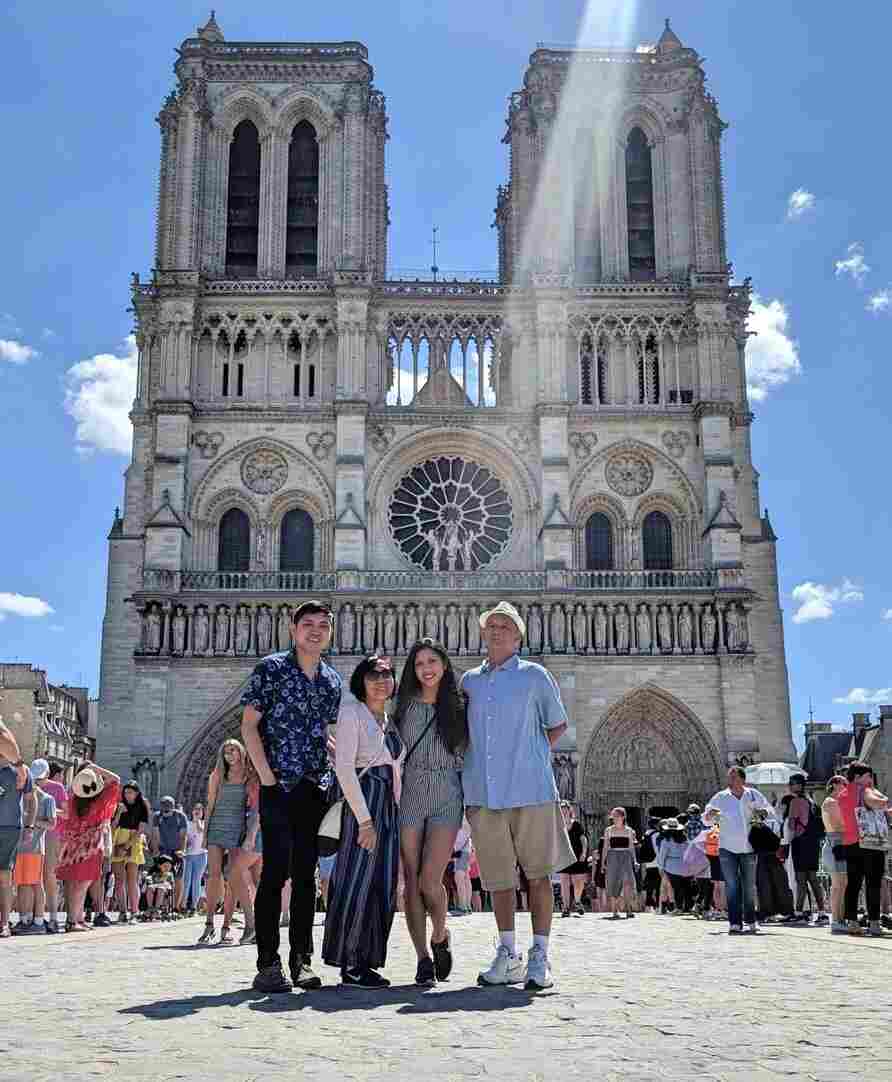 My dad and I saw Notre Dame for the first time last year. Just being able to go on vacation with my parents while they're still healthy and able to travel is a memory I'll forever cherish