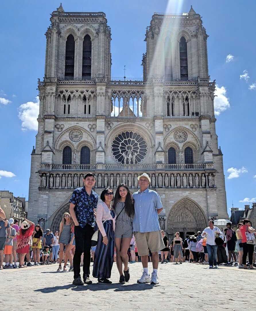 My dad and I saw Notre Dame for the first time last year. Just being able to go on vacation with my parents while they're still healthy and able to travel is a memory I'll forever cherish