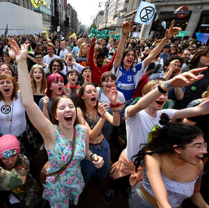 Protests Calling For Climate Action Disrupt London For 3rd Day