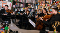 The Calidore String Quartet performs a Tiny Desk Concert on April 5, 2019 (Amr Alfiky/NPR).