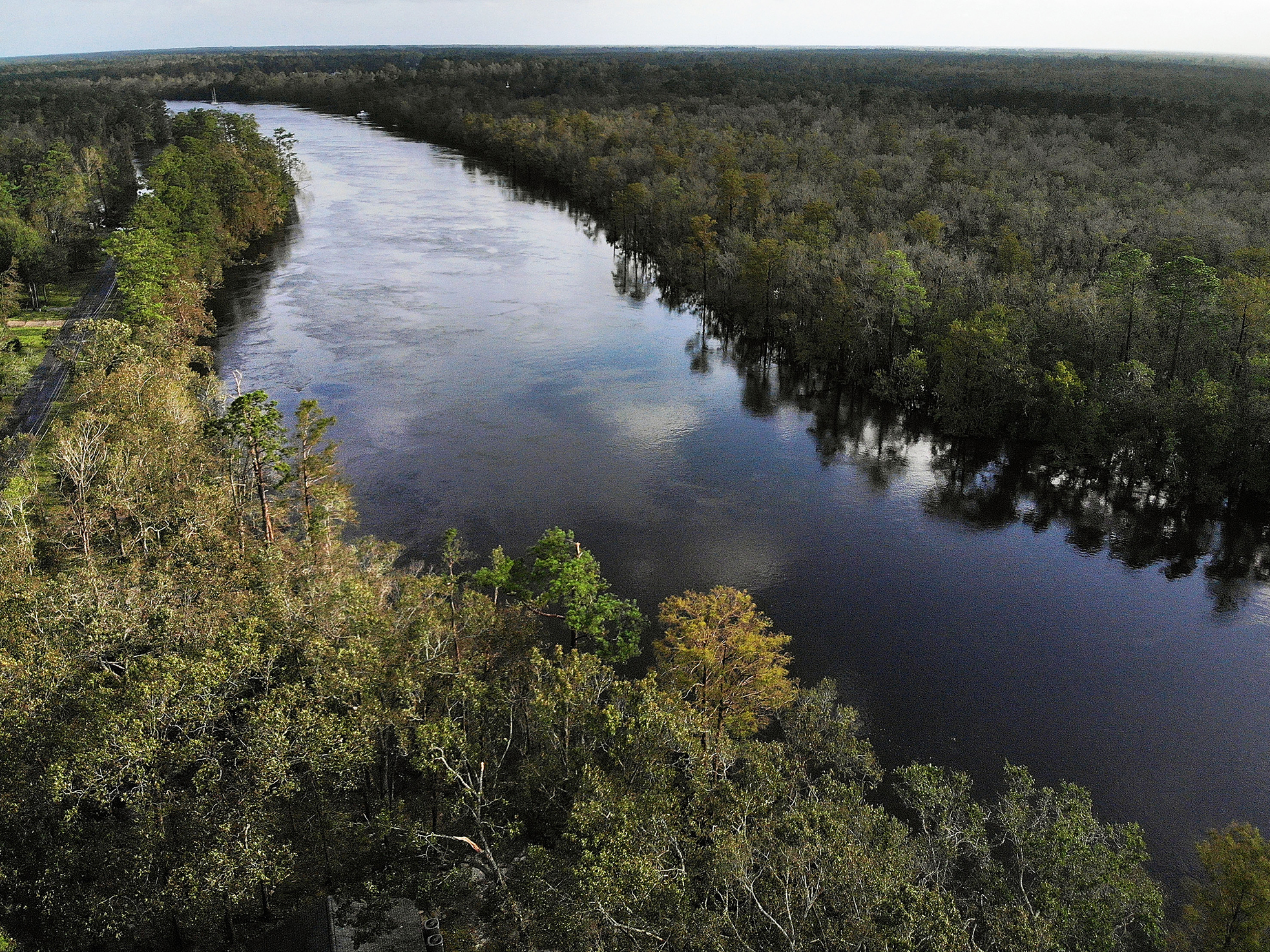Parts of the Cape Fear River near Fayetteville, N.C., are contaminated with a PFAS compound called GenX. The North Carolina Department of Health and Human Services is surveying residents in the area about their health. (Getty Images)