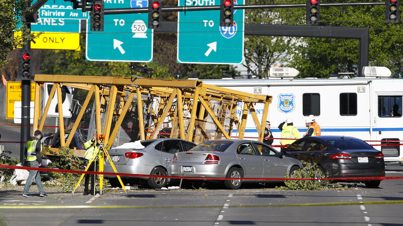I Hope This Crane Is Just Hiding Other >> Construction Crane Falls From Roof Killing 4 In Seattle Npr I Hope This Crane Is Just Hiding Other >> Construction Crane Falls From Roof Killing 4 In Seattle Npr
