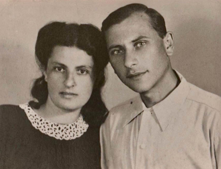 Pauline and Judel Schuster on their wedding day in Stalingrad in April 1945. Judel died in 1997; Pauline died in 2011. (Courtesy of Esther and Abe Schuster)