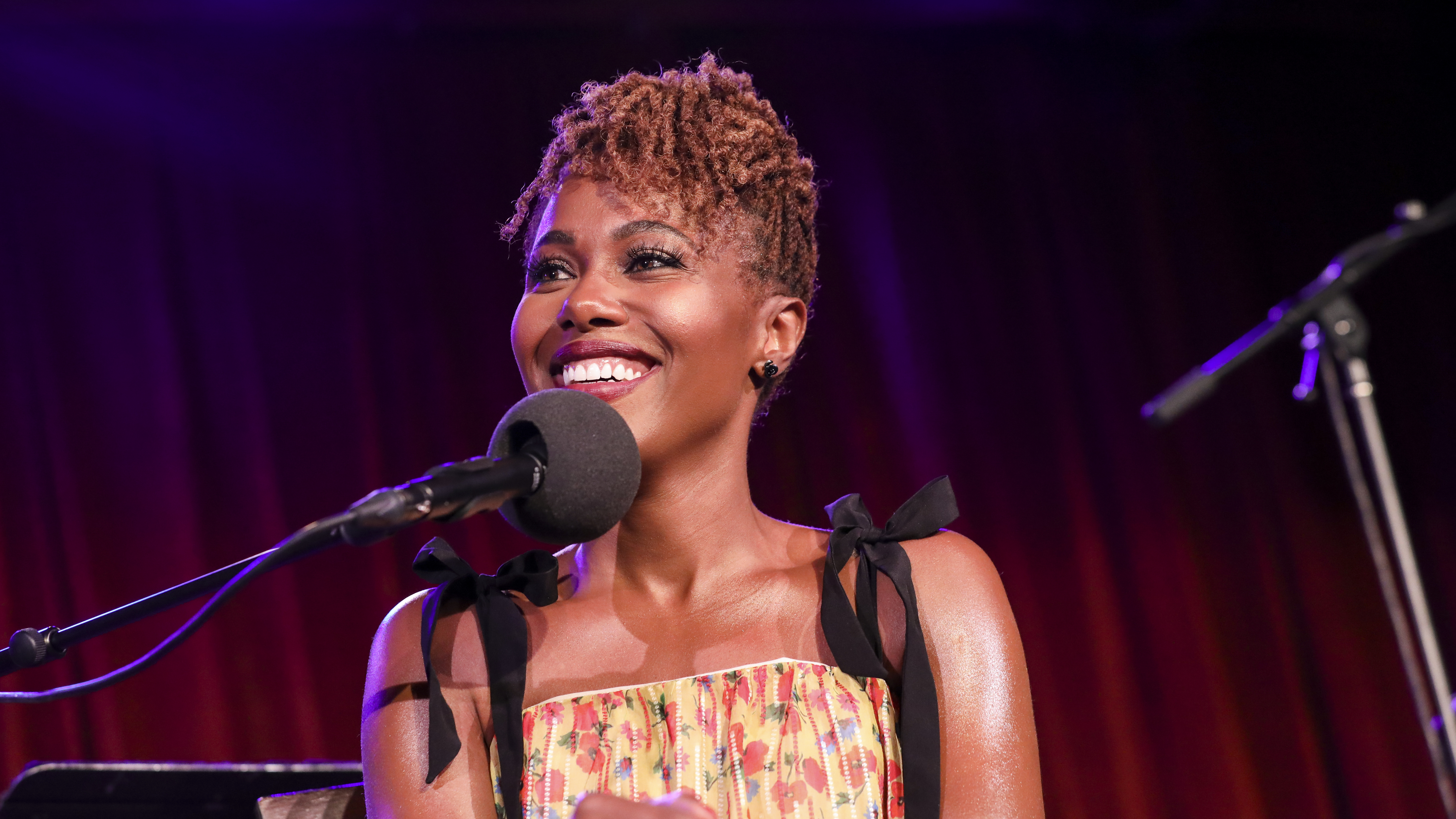 DeWanda Wise appears on Ask Me Another at the Bell House in Brooklyn, New York.