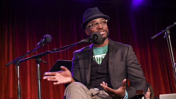 Taye Diggs appears on Ask Me Another at the Bell House in Brooklyn, New York.