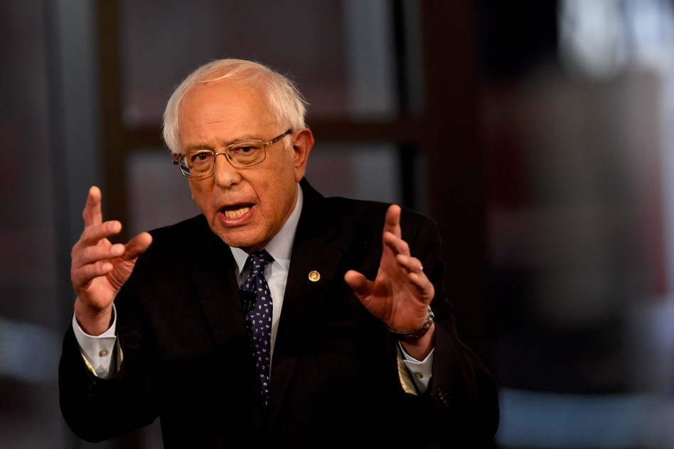 Democratic presidential candidate Sen. Bernie Sanders, seen during a Fox News town hall in April, has suggested that prisoners should be allowed to vote. (Mark Makela/Getty Images)