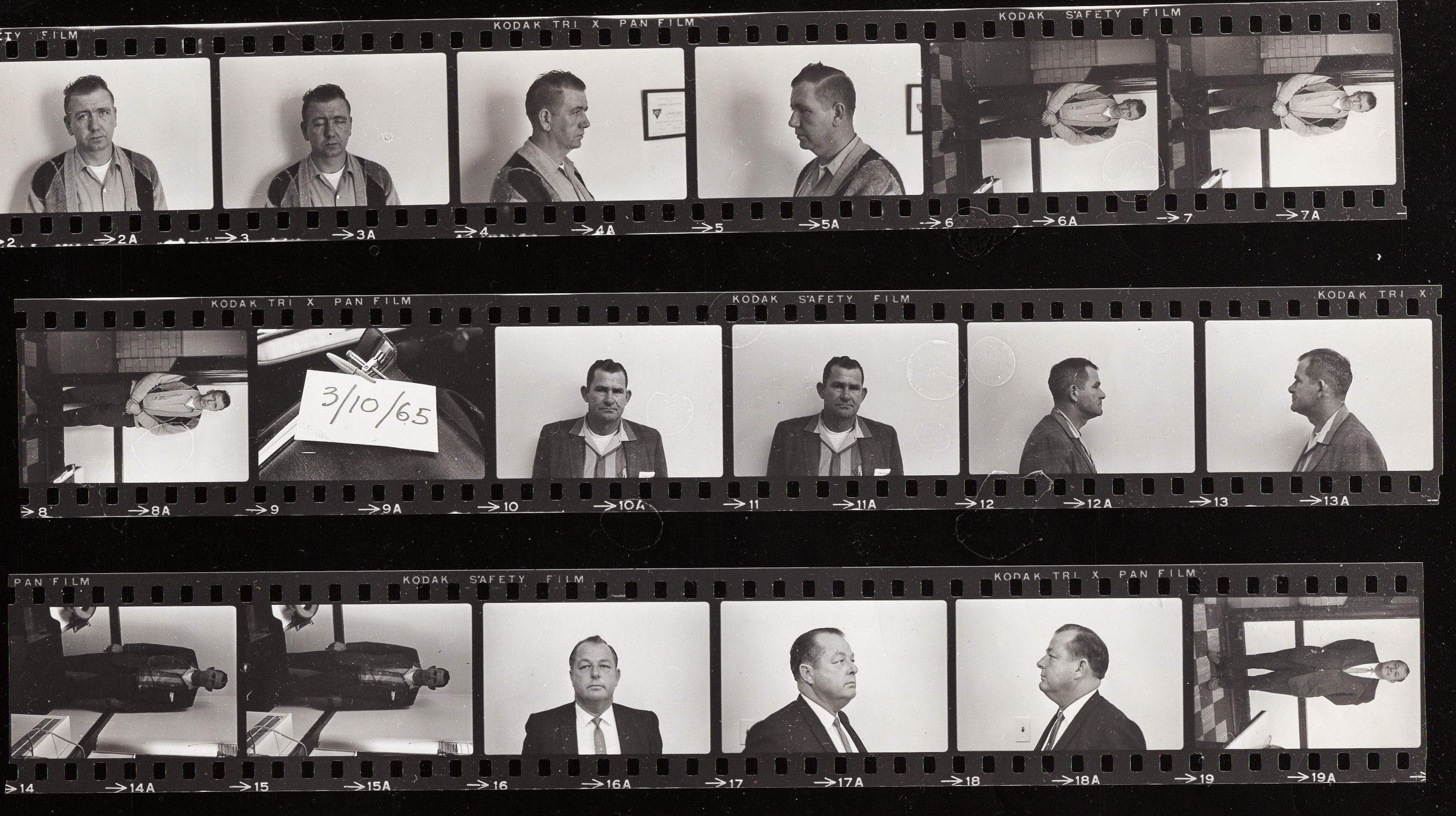 The mug shots of R.B. Kelley (top), Stanley Hoggle (center) and Elmer Cook (bottom) appear in the FBI files related to the murder of the Rev. James Reeb. Kelley was arrested, but a grand jury did not indict him. (FBI file)