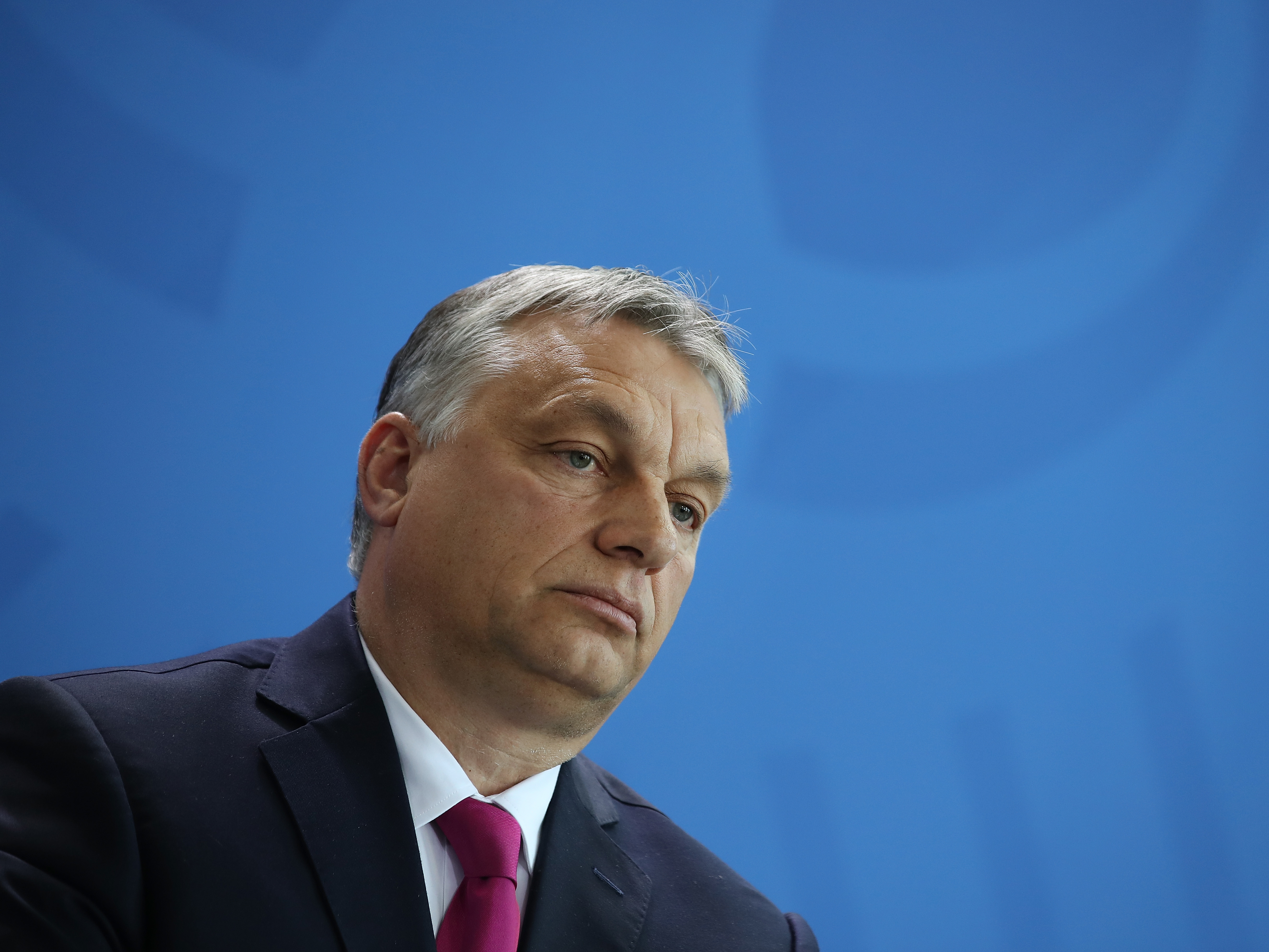 Hungarian Prime Minister Viktor Orban speaks to the media in Berlin on July 5, 2018. (Getty Images)