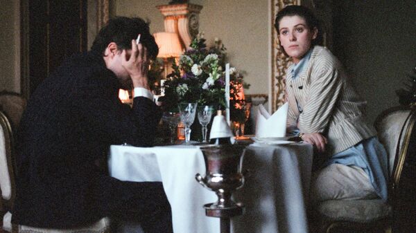 Anthony (Tom Burke) and Julie (Honor Swinton Burne) navigate a toxic romance in Joanna Hogg