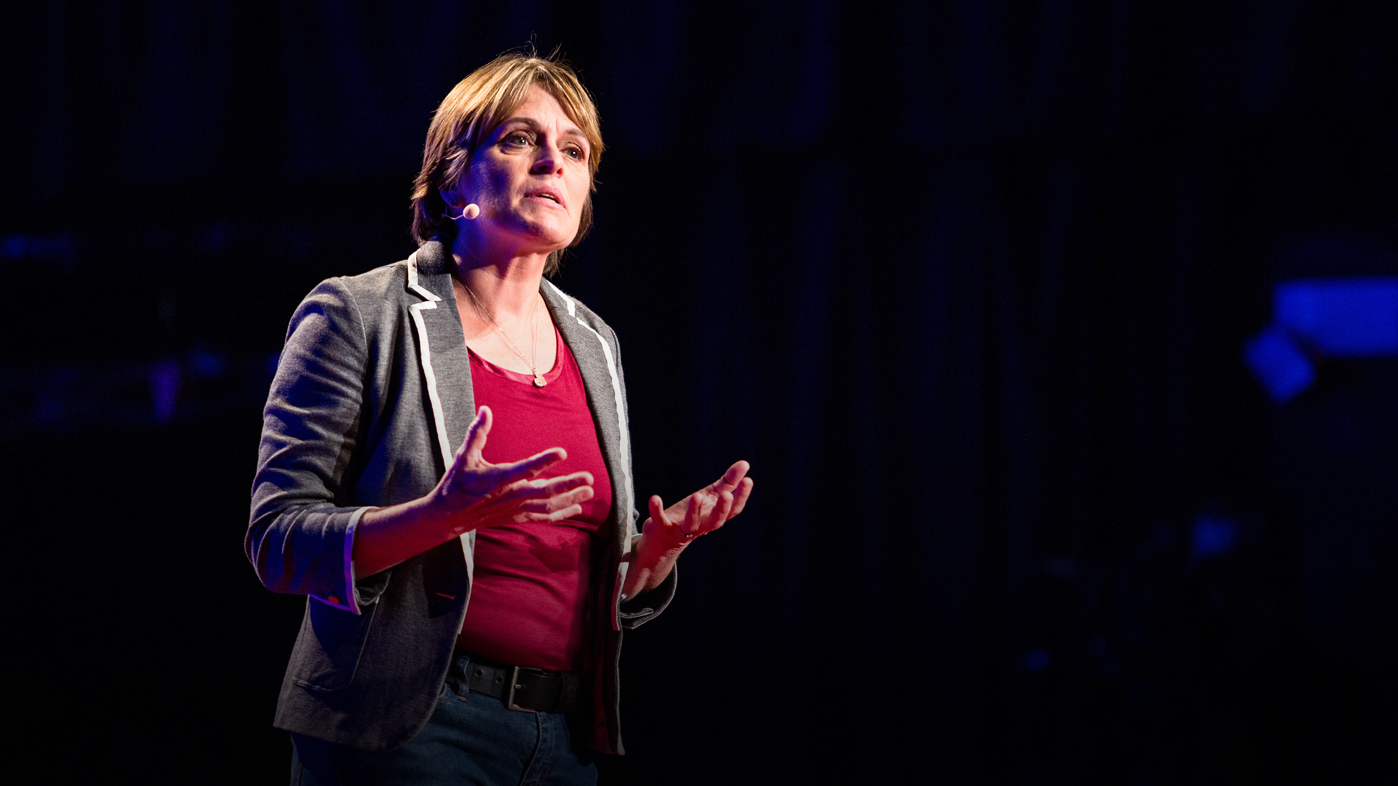 Charly Haversat on the TED stage.