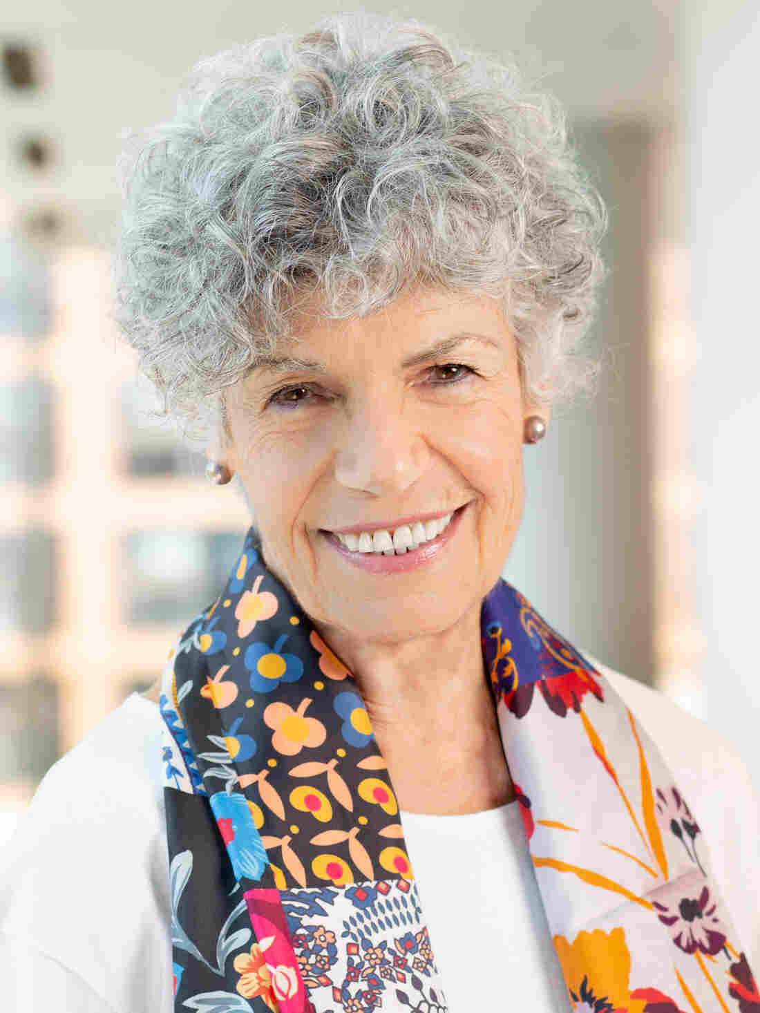 Susan Stamberg at NPR headquarters in Washington, D.C., May 21, 2019. (photo by Allison Shelley)
