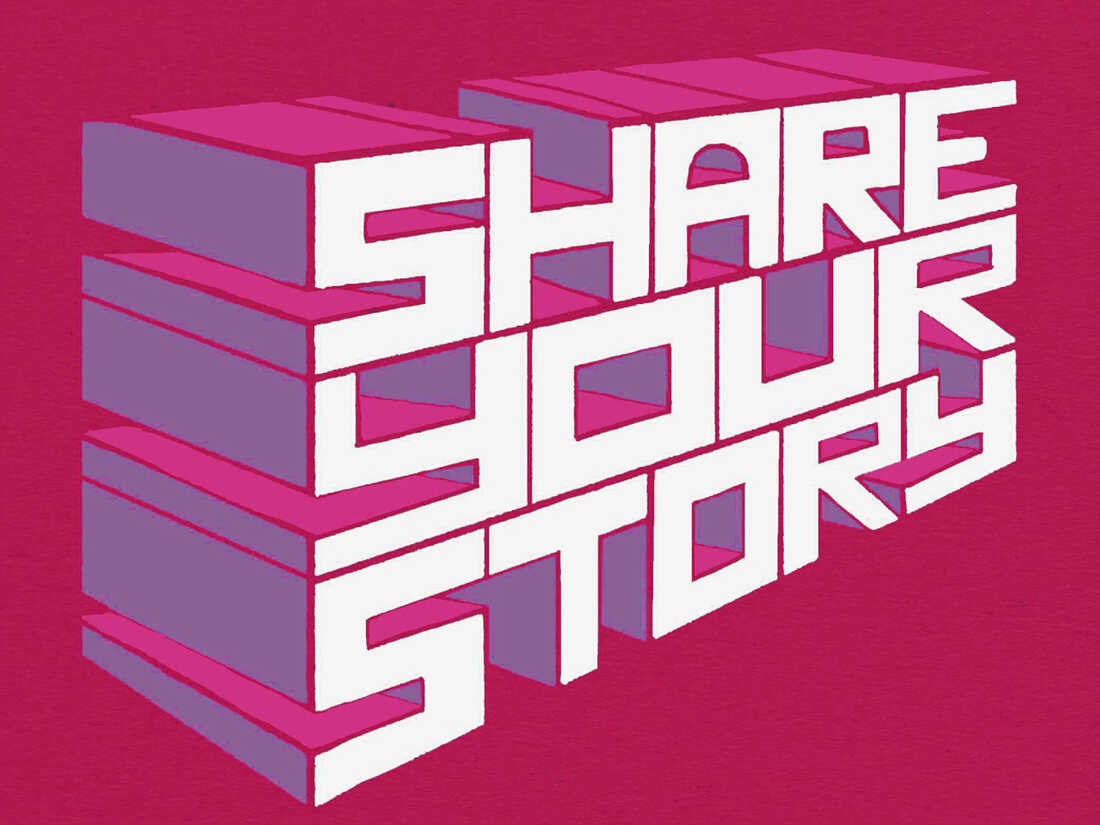 "Share your story" illustration