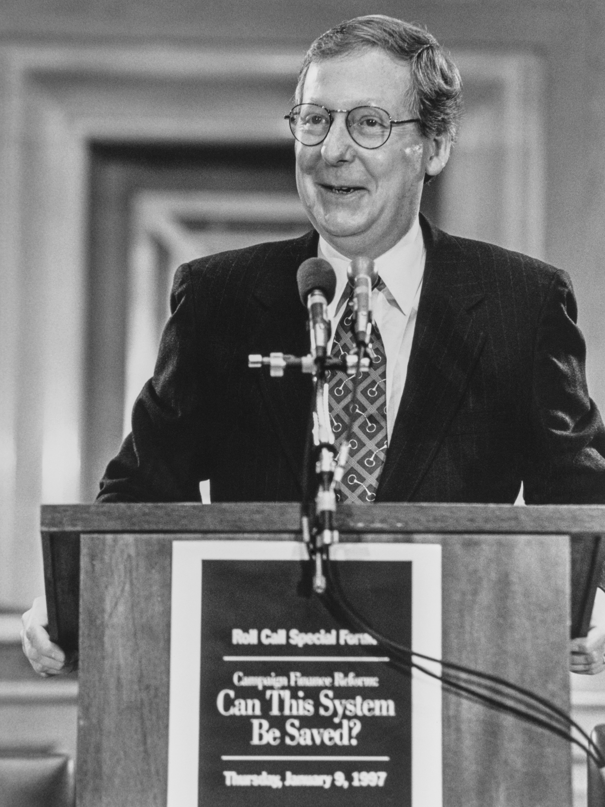 Mitch McConnell is one of the few politicians who have argued publicly that more money in politics is a good thing for democracy. In McConnell's view, political spending is a form of free speech. (CQ Roll Call via Getty Images)