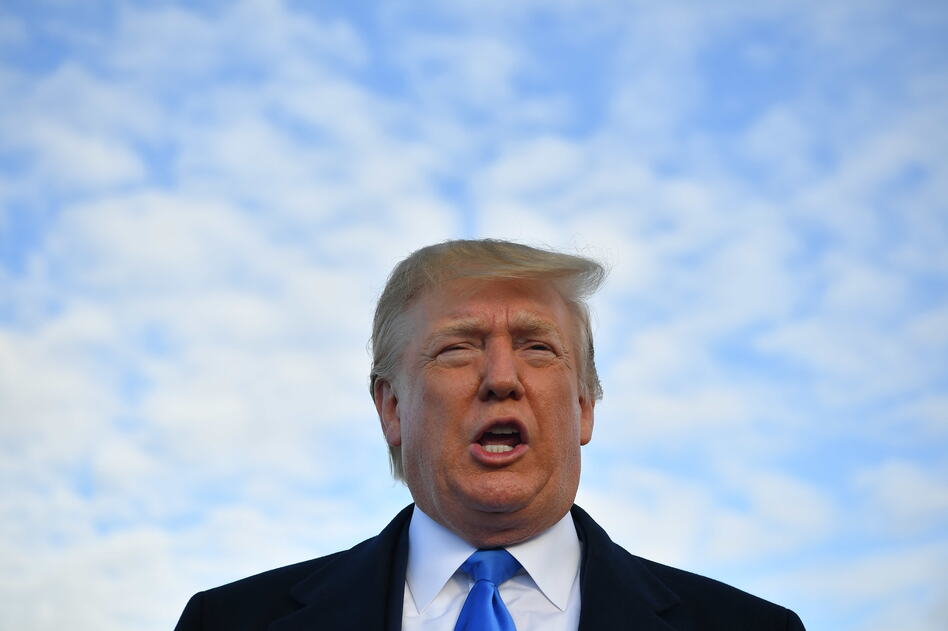 President Trump has a 41% approval rating, according to a new NPR/<em>PBS</em> <em>NewsHour</em>/Marist Poll. (Mandel Ngan/AFP/Getty Images)