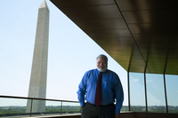 Lonnie Bunch, the founding director of the National Museum of African American History and Culture, stands for a portrait at his office. He will soon become the Smithsonian Institution's new secretary.