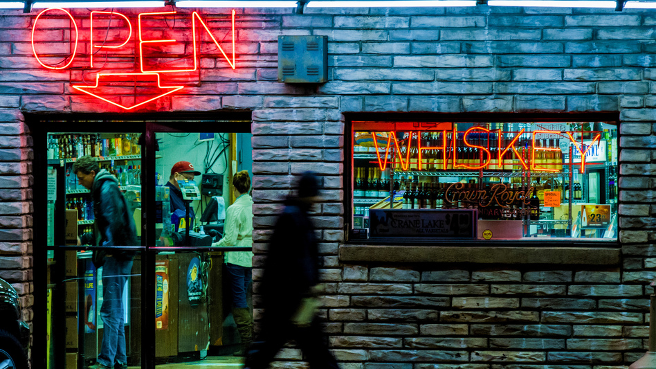 The Wendell Smith's liquor store in Nashville, Tenn., pictured in 2013. The court struck down a Tennessee alcohol licensing residency requirement, opening up the pathway for big-box stores to enter the market. (Erik Schelzig/AP)