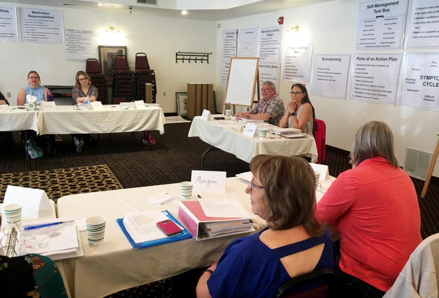 Volunteers participate in a recent Healthy U leader training in Lander, Wyo. the program provides health skills training to people in rural areas. According to a recent poll, 26 percent of rural Americans said there has been a time in the past few years when they needed health care, but did not get it. (Courtesy of Dominick Duhamel)