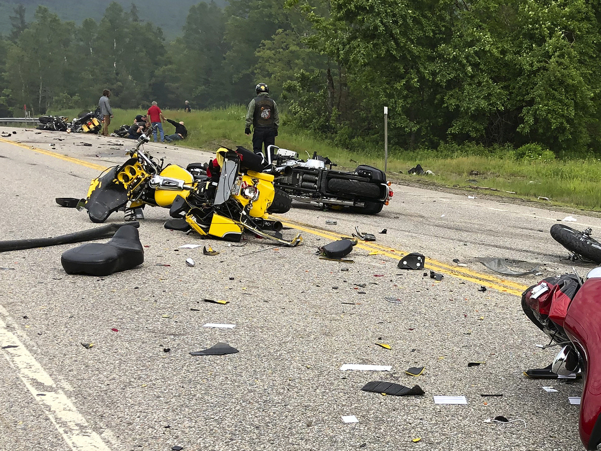 Pickup Truck In New Hampshire Collides With Marine Motorcycle Group; 7