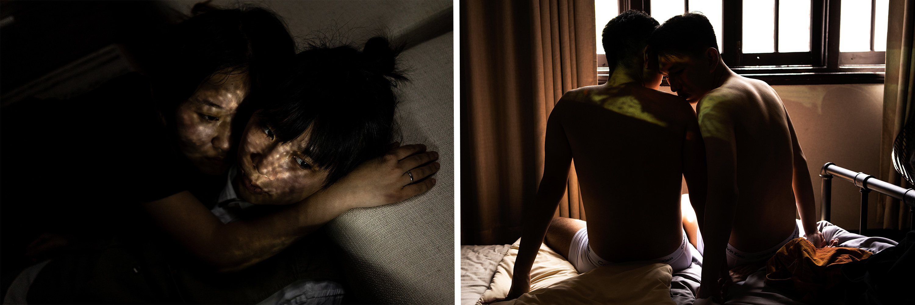 A 5-Year Journey To Document LGBTQ Love Stories In China 4 Left: Weishan and Shiyu in Shanghai. Right: Shawn and Anson.
