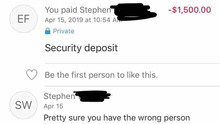 Accidental payment on Venmo