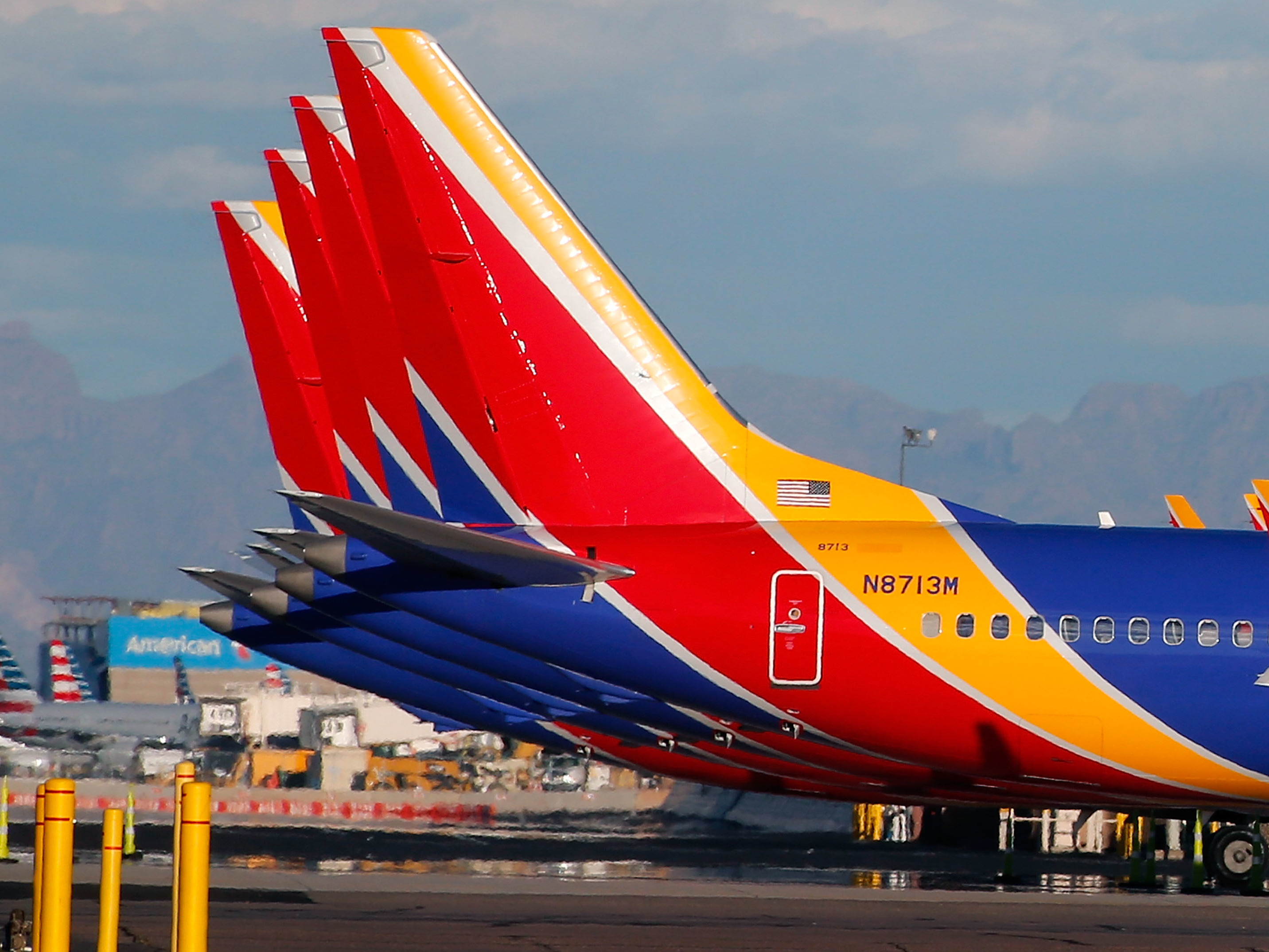 Southwest Airlines is among the companies that grounded Boeing 737 MAX aircraft because of a software failure that caused fatal crashes of Lion Air and Ethiopian Airlines planes. The FAA said Wednesday it has found a new flaw in the plane that needs to be fixed. (Getty Images)