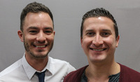 Sean Sala, (left) and Fernando Zweifach Lopez at StoryCorps in San Diego in January 2013.