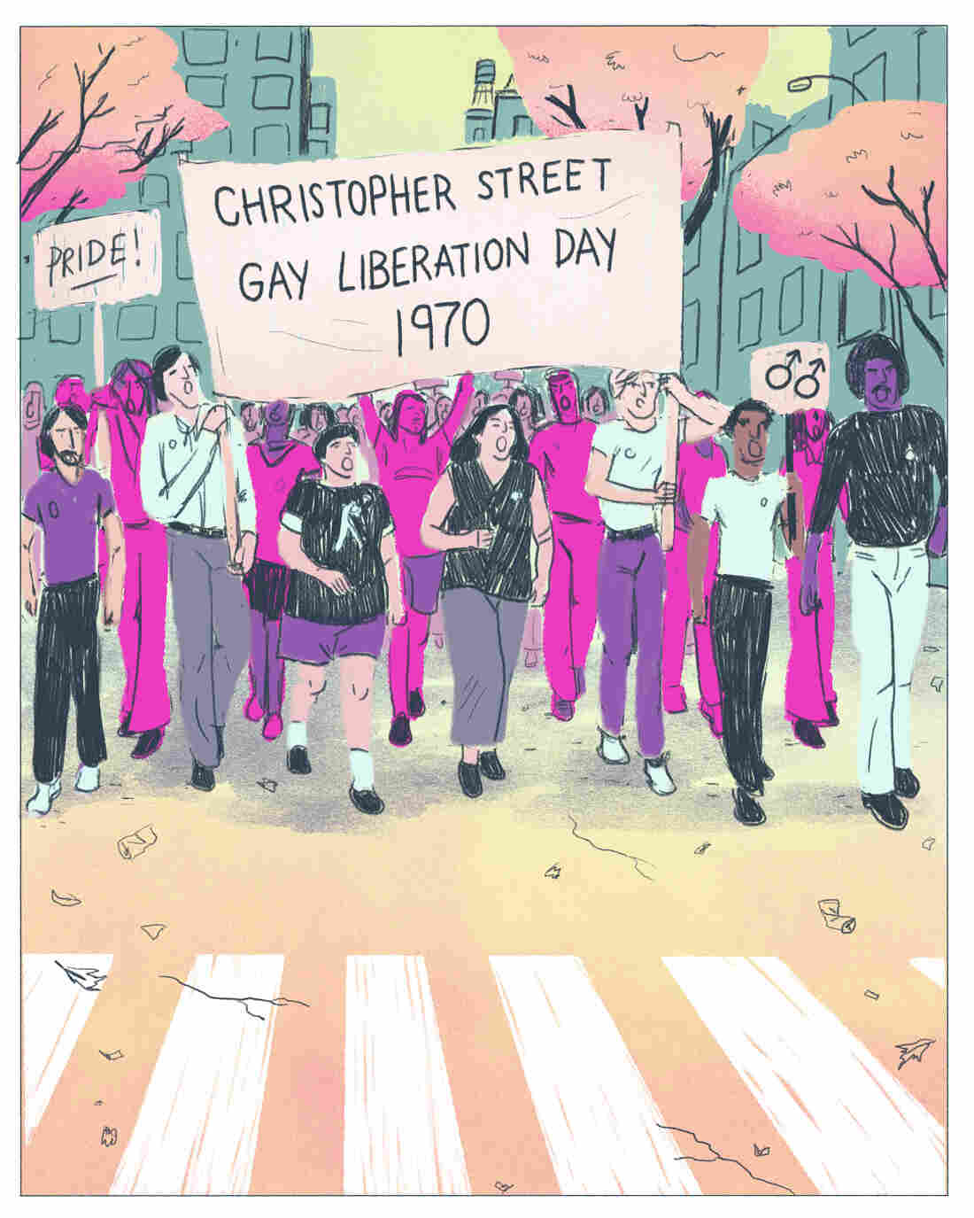 Stonewall spurred the first Pride parade.