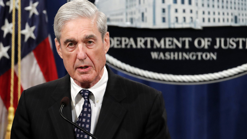 Special counsel Robert Mueller spoke at the Department of Justice on May 29 about the Russia investigation. (Carolyn Kaster/AP)