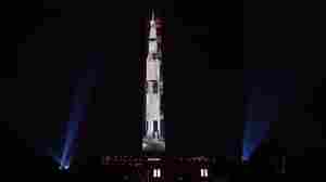 For Apollo 11's 50th Anniversary, The Washington Monument Becomes A Rocket