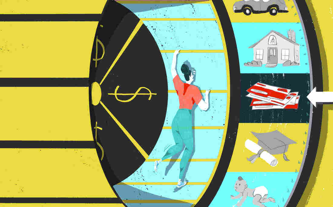 Many adults in the U.S. take out student loans but never finish their degree — leaving them in a vicious cycle of debt.