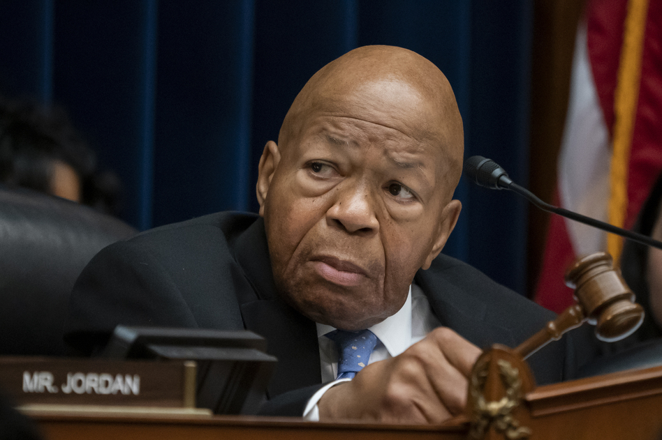 President Trump's Saturday tweets characterizing the district of Rep. Elijah Cummings, D-Md., as "rodent infested" sparked outrage among Baltimore residents and lawmakers. Above, the Maryland congressman appears during a hearing of the House Oversight and Reform Committee, of which he is the chair, on June 26. (J. Scott Applewhite/AP)
