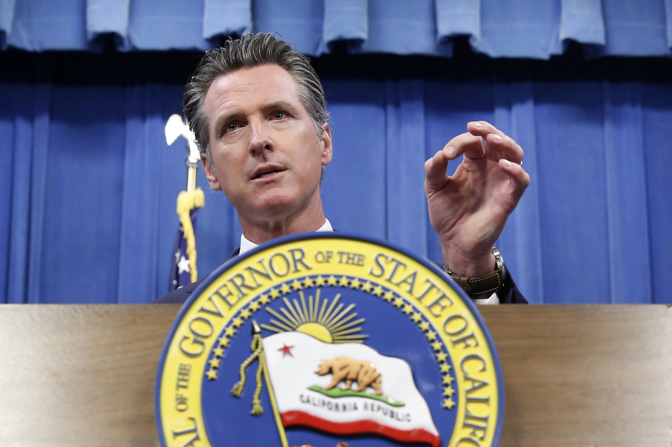 California Gov. Gavin Newsom signed a bill into law Tuesday that would require presidential candidates to release several years of tax returns to be on the primary ballot in the state.