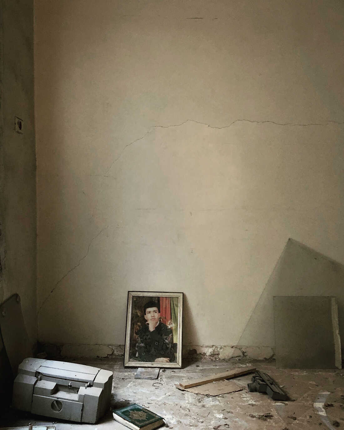 A room in an abandoned house in Aleppo, Syria.