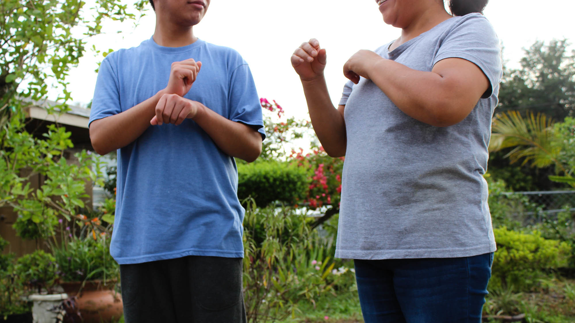 A Guatemalan teen asylum-seeker (left), who isn