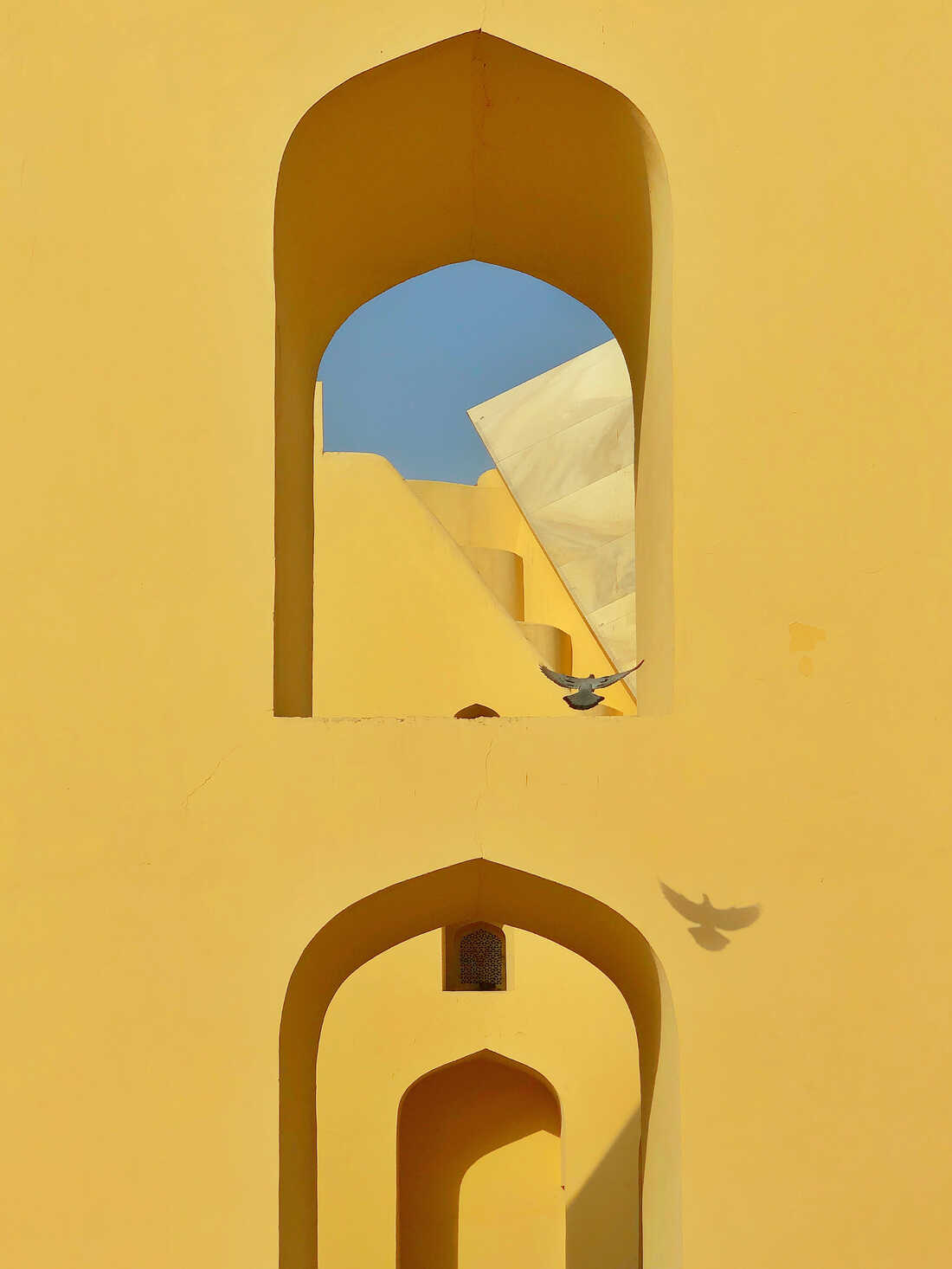 An astronomical observatory in Jaipur, India.