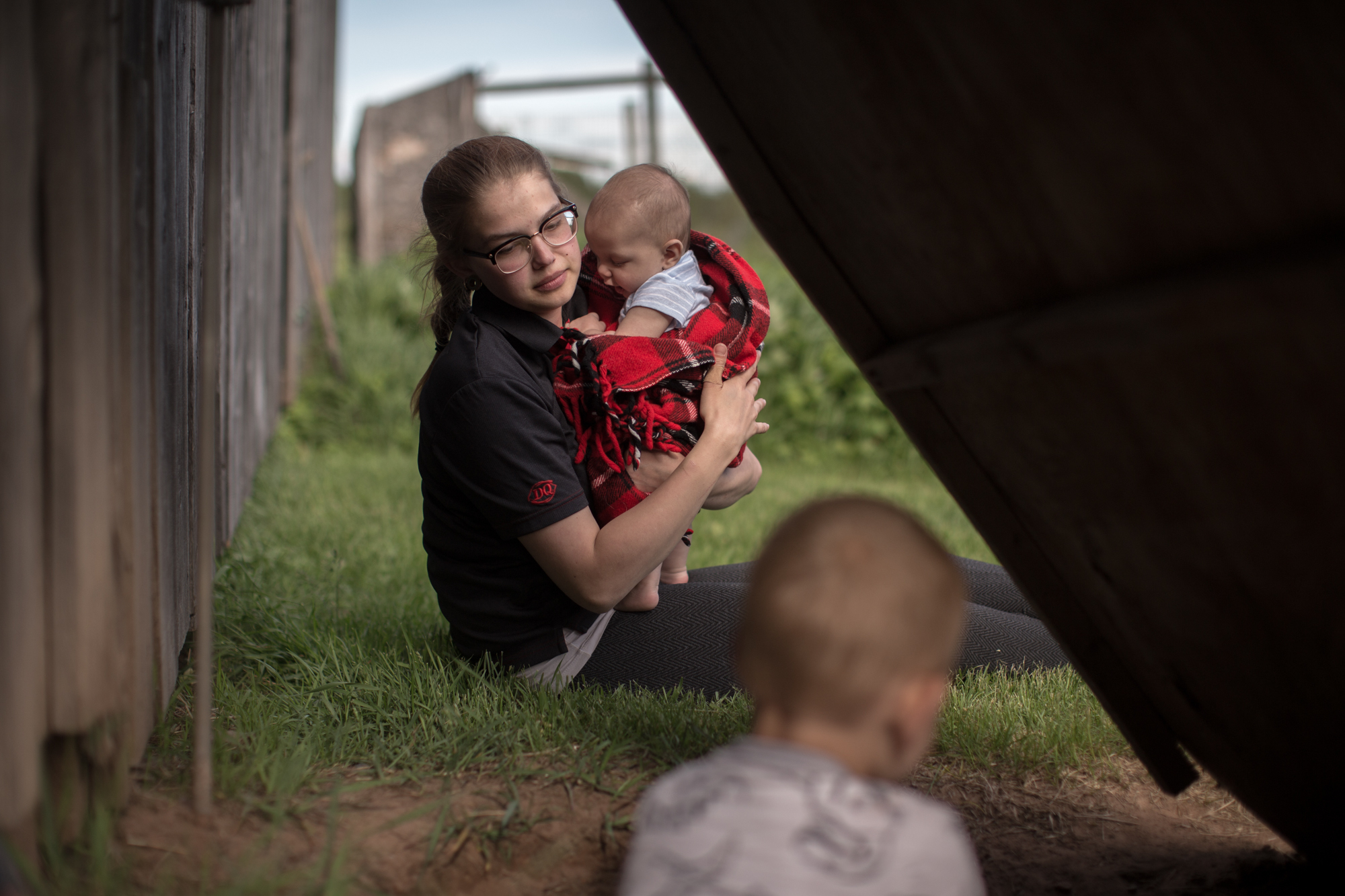 Annastazia Vierkandt is now raising her two sons Hamilton (center) and Jack in McGregor, where she grew up. When she was in the seventh grade, she signed up with the AGE to age program and met Coplan, who became a mentor to her.