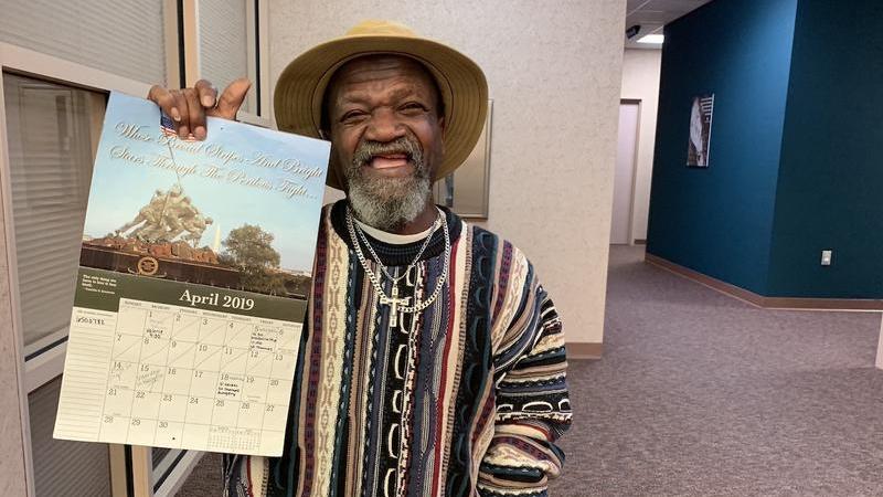 John Poynter of Clarksville, Tenn., uses a wall calendar to keep track of all his appointments for both behavioral health and physical ailments. His mental health case manager, Valerie Klein, appears regularly on the calendar — and helps make sure he gets to his diabetes appointments.