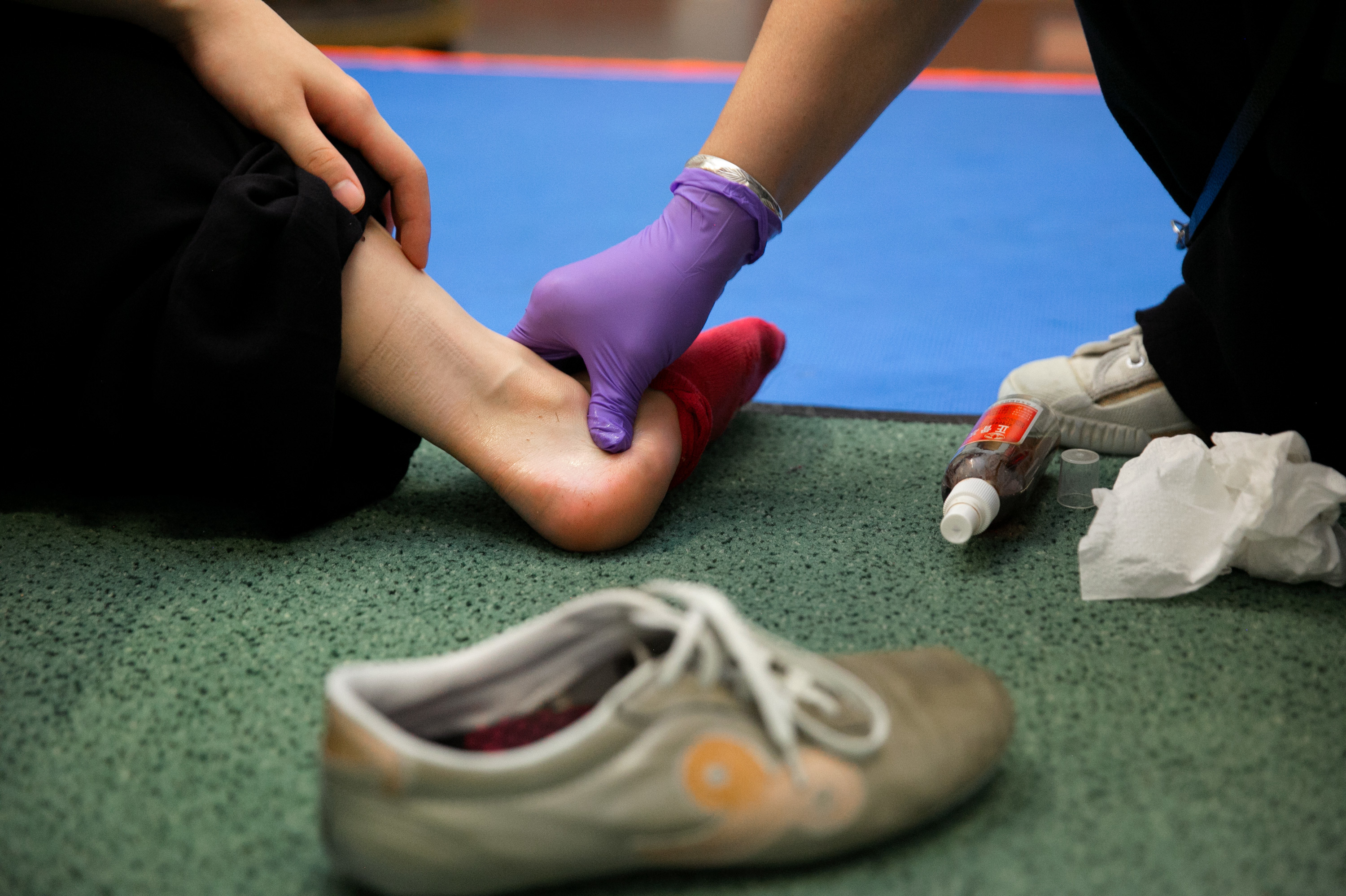 Wushu Coaches Help Chinese Students Master Literacy And 'Become A Better Person' 8 Zhang often makes Chinese herbal medications for her students' sprained ankles.