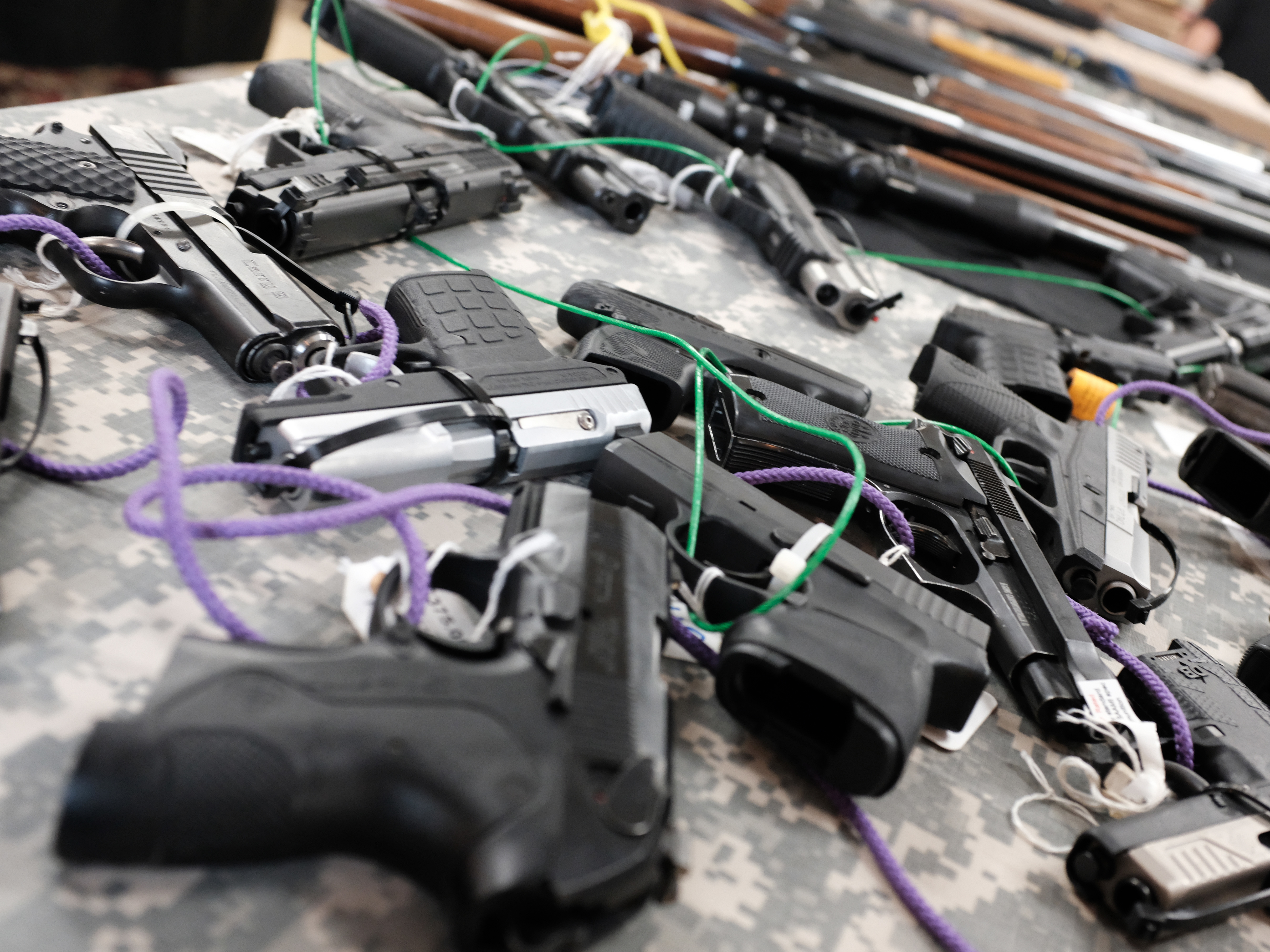 Guns for sale at a gun show in Naples, Fla. (Getty Images)