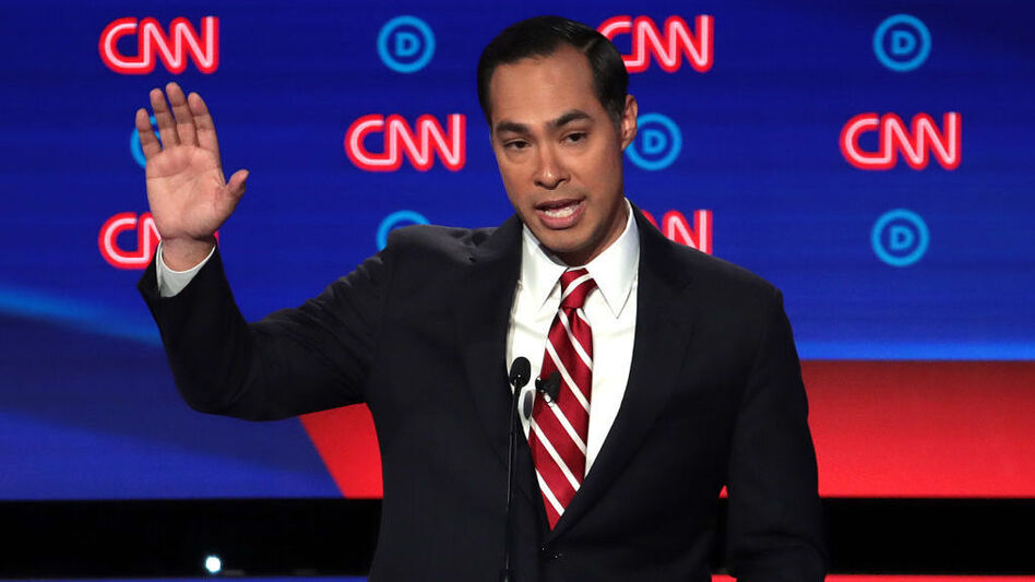 Former HUD Secretary Julian Castro has qualified for the September Democratic primary debate in Houston. (Scott Olson/Getty Images)