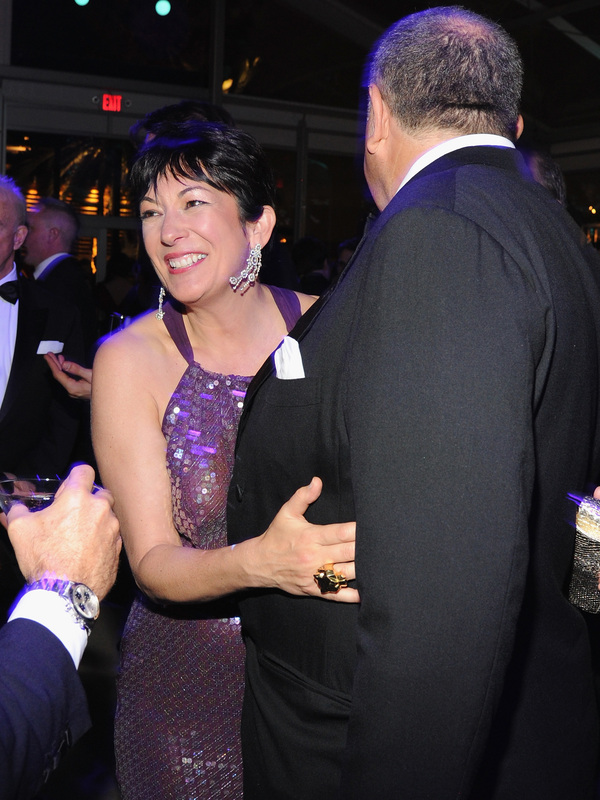 Ghislaine Maxwell and a guest attend the 2014 Vanity Fair Oscar party hosted By Graydon Carter in West Hollywood, Calif.