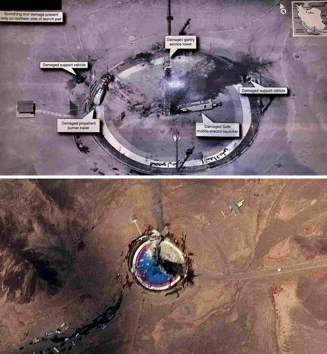 Trump defends sharing failed Iran rocket launch photo